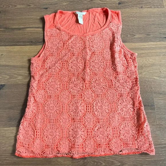 🔥4/$20 Banana Republic Lace Sleeveless Top - Picture 1 of 4
